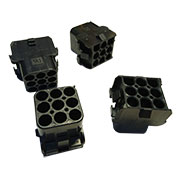 1-350782-9, Корпус разъема без контактов, Socket (Female) , 9 позиций, черный