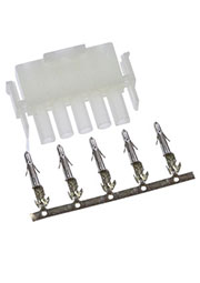 63080-5P (42021), корпус вилки (штырь)5 контактов MLX 6.35мм