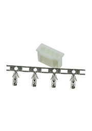 CHU-4, розетка на кабель с контактами 2.54мм (136-04HT WT)