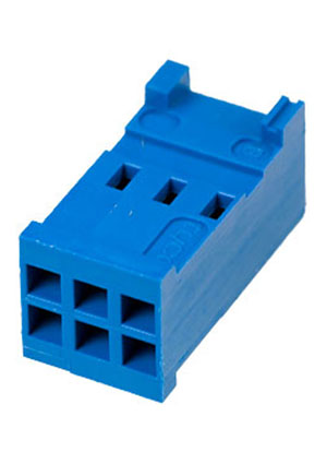 281839-3, розетка 2х3 контакта 2.54мм HE13 HE14