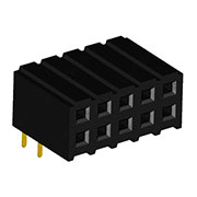 PBD2-10R (DS1026-13-2x5S8BR), гнездо на плату 2ряда угловое шаг2.0мм