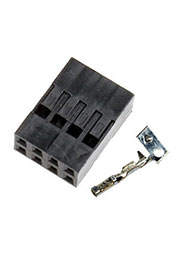 BLD-8, гнездо на кабель шаг 2.54мм 2x4 с контактами (130A-D08)