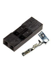 BLS-2, гнездо на кабель шаг 2.54мм 1x2 с контактами (130A-S02)