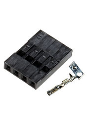 BLS-4, гнездо на кабель шаг 2.54мм 1x4 с контактами (130A-S04)