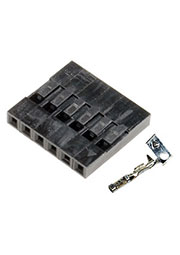 BLS-6, гнездо на кабель шаг 2.54мм 1x6 с контактами (130A-S06)