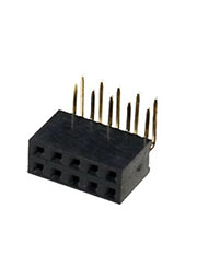 PBD-10R, гнездо на плату шаг 2.54мм 2x5 угловое (114-A-DR10G)