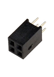 PBD-4, гнездо на плату шаг 2.54мм 2x2 прямое  (114-A-DS04G)