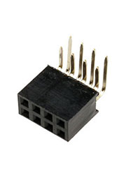 PBD-8R, гнездо на плату шаг 2.54мм 2x4 угловое (114-A-DR08G)