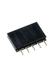 PBS-5, гнездо на плату шаг 2.54мм 1x5 прямое (114-A-SS05G)