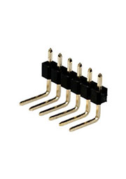 PLS-6R, вилка штыревая 2.54мм 1x6 угловая (112-A-SR06G)
