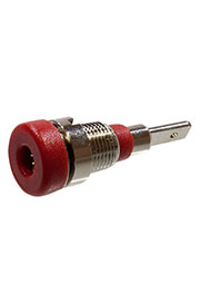 BS-102L-R, гнездо "банан" 2мм 10А красный