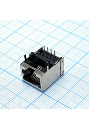 TJ8P8C розетка в плату 53-06 5321-S 8P, RJ45