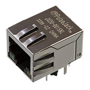 JXD0-0015NL, гнездо на плату RJ-45 угл. с LED, 1.27мм 8P8C
