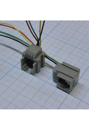 TJ6P4C розетка с проводом (201) 101-623K