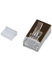 TP8P8C (RJ45) вилка телефон.на каб. экран. cat.6E со вставкой