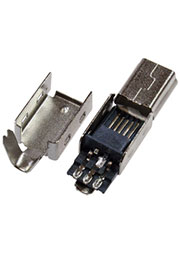 173 SERIES Mini USB-B, вилка на кабель 5 контактов