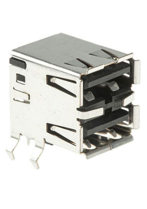 5787745-2, USB A R/A STAK ASSY THRU HOLE