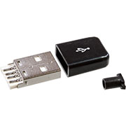 USB AM черный пластиковый кожух