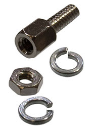 KLS1-4-40UNC-12.7, гайка+винт+гровер+шайба.для D-SUB (аналог 1A023 /2)