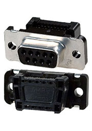 1658612-4, D-SUB DB9F розетка на шлейф
