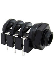 PJ-644F, гнездо на плату 6.35мм 6 контактов