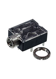 ST-214C-A-NB, гнездо стерео 3.5мм на плату с гайкой