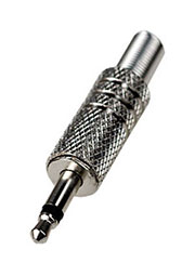 1-044 (NP-114), штекер аудио 3.5мм моно металл на кабель