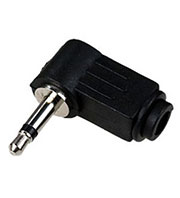 1-054, штекер аудио 3.5мм моно угловойпластик на кабель