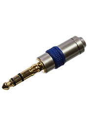 1-131G, штекер аудио 6.35мм стерео металл на кабель "позолоченный"