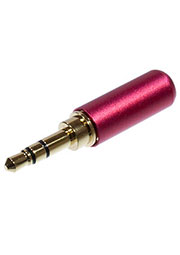 7-0023GRD, Разъем аудио 3,50мм, 2 кон., стерео, "позол.", металл, красный