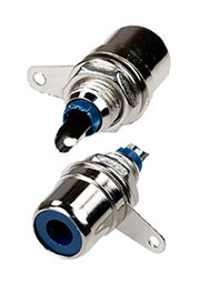 1-290 BL (RS-104), гнездо RCA металл на корпус синий