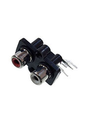 RS-207-04, гнездо RCA 2 разъема на панель