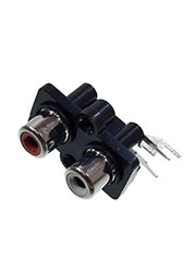 RS-207-04, гнездо RCA 2 разъема на панель