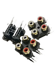 RS-407 RCA JACK, RCA JACK 4 разъема на плату