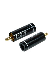 1-254G WHITE, штекер RCA металл на кабель, белый "позолоченный"