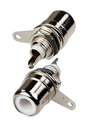 1-290 WT (RS-104), гнездо RCA металл на корпус белый