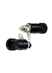 1-650 black, гнездо банан 33мм пластик на корпус черный