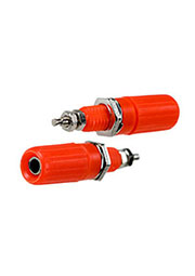 1-654, гнездо банан 45мм пластик на корпус красный (BP-119)