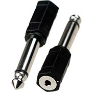 2-030, переходник 6.35мм штекер моно - 2.5мм гнездо моно пластик