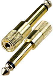 2-035G, переходник 6.35мм штекер моно - 2.5ммгнездомоно металл "позолоченный"