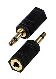 2-050G, переходник 3.5мм штекер моно - 3.5мм гнездо стерео пластик "позол."