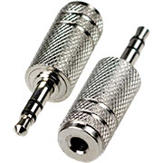 2-053, переходник 3.5мм штекер стерео - 3.5мм гнездо моно металл