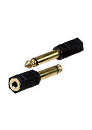 2-120G, переходник 6.35мм штекер моно - 3.5мм гнездо моно пластик "позол."