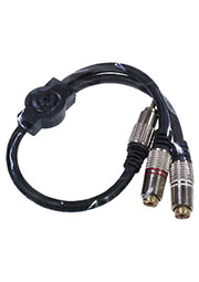 3-0311, переходник  штекер RCA-2 гнездо RCA , 0.2 м металл"позплоченный"