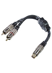 3-0312, переходник 2 штекер RCA-гнездо RCA , 0.2 м металл"позплоченный"