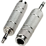 2-105, переходник 3.5мм штекер моно - 6.35мм гнездо моно металл