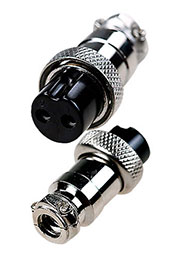 1-561-2, разъем MIC-16 2 Pin, "гнездо", металл на кабель
