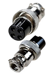 1-561-4, разъем MIC-16 4 Pin, "гнездо", металл на кабель