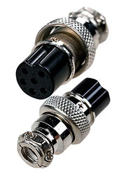 1-561-6, разъем MIC 6 контактов гнездо металл на кабель