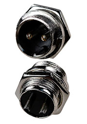 1-562-2, разъем MIC-16 2Pin, "штекер", металл на корпус